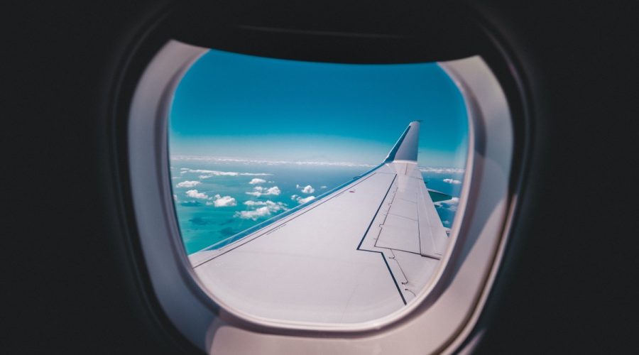 ventana de un avión